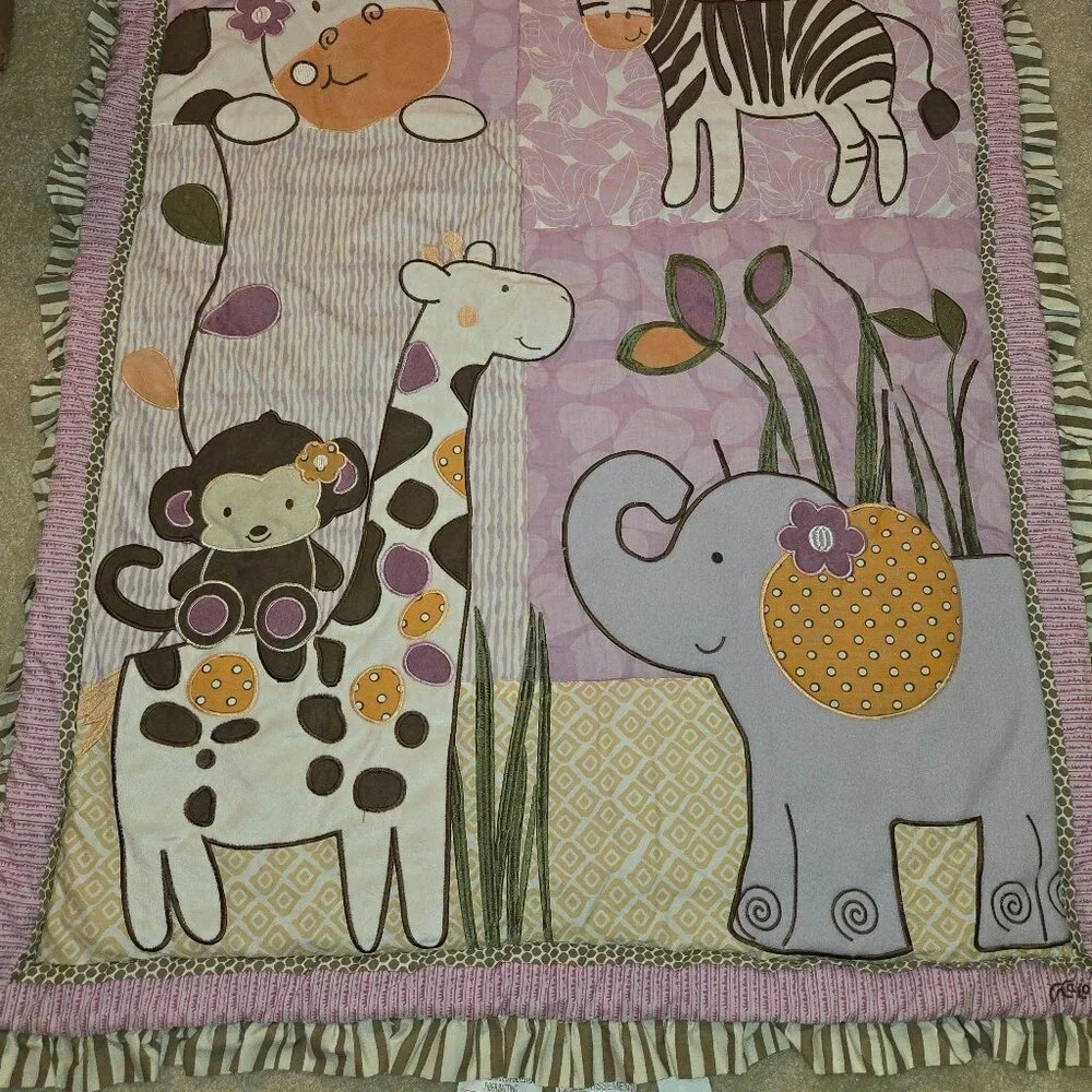 CoCaLo Baby Jacana‎ Crib Set; 9 piece Unisex Excellent Used Condition